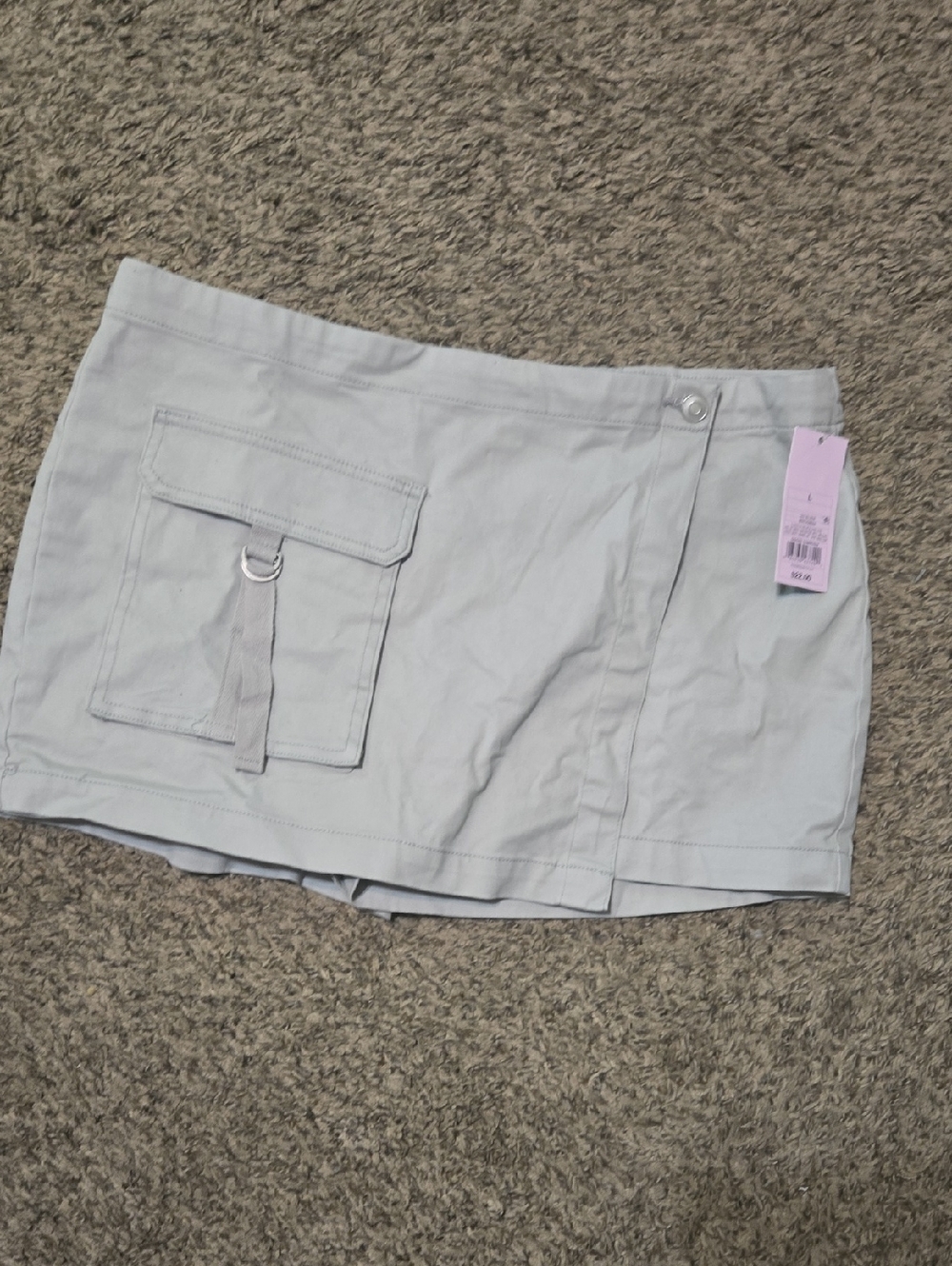 wild fable Light Gray Cargo Skort with D-Ring Detail